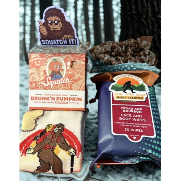 Dr. Squatch- Bigfoot Gift Box Bundle – “Not a Savage” Boo Box Socks-Halloween - Picture 1 of 6